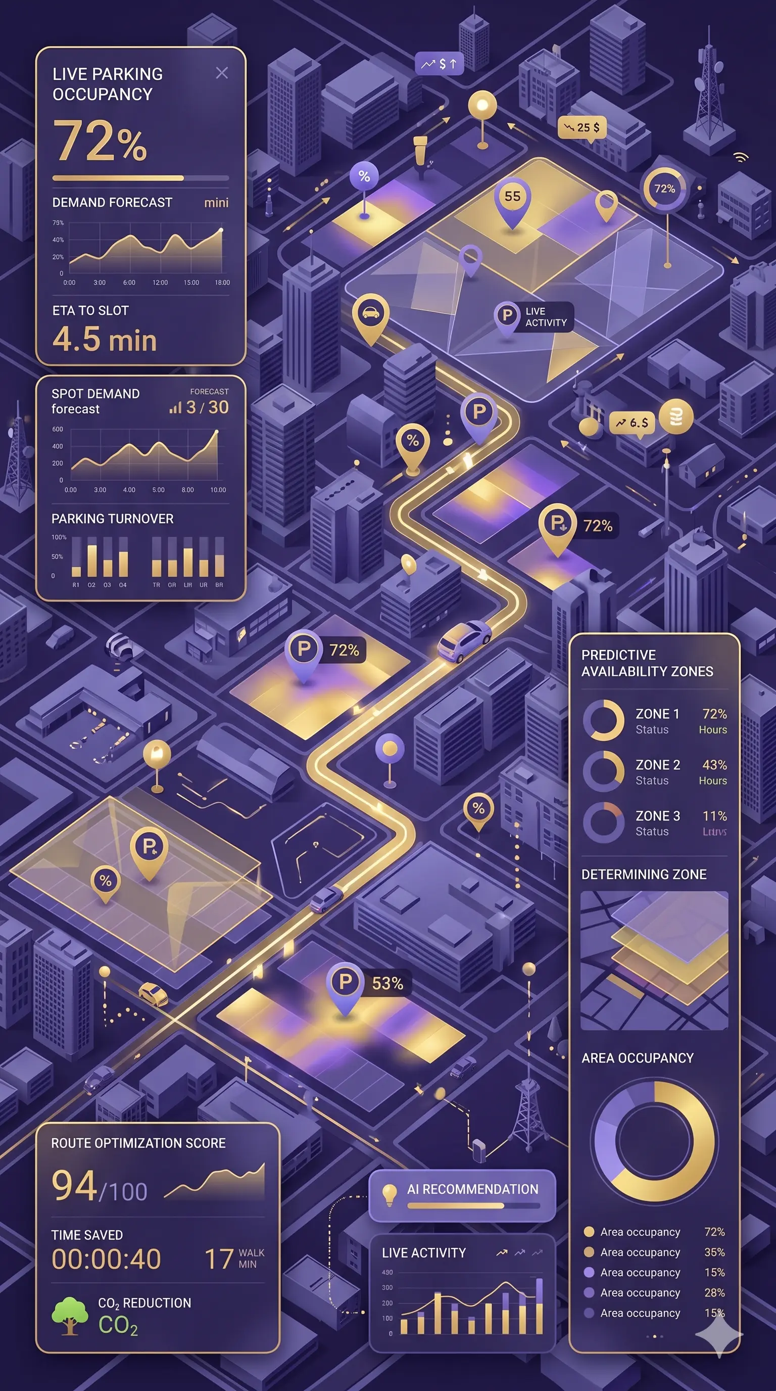 Podgląd mobilnej mapy TiPark